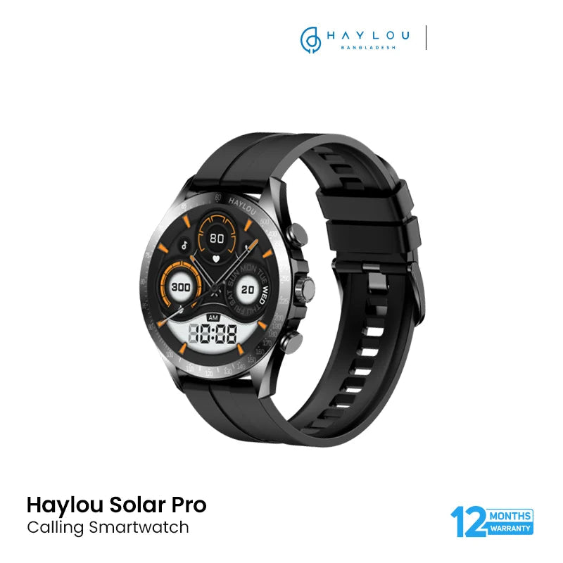 Haylou Solar Pro 1.43" AMOLED BT Calling Smart watch - Black EDU 260340