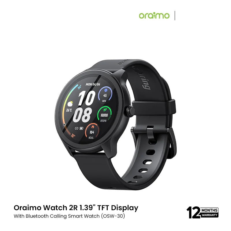 Oraimo Watch 2R 1.39" TFT Display With Bluetooth Calling Smart Watch (OSW-30) - Olive 259167