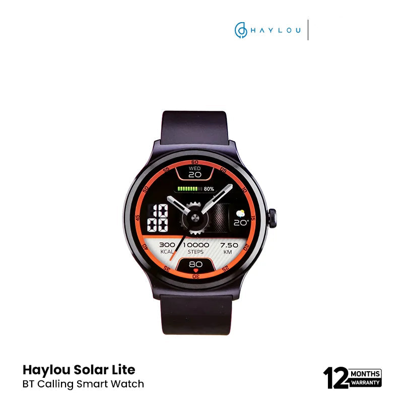 Haylou Solar Lite 1.38" TFT Display With BT Calling SmartWatch- Black EDU 260246