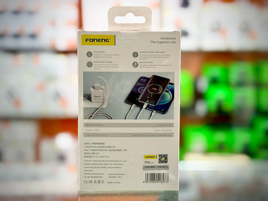 FONENG (X92) 60W Braided Fast Charging 4-in-1 Cable- Black- EDH260120