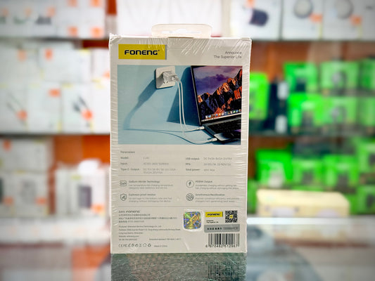 FONENG (EU61) 30W A+C 2-Port GaN Charger With Type-C to Type-C Cable- EDH260123