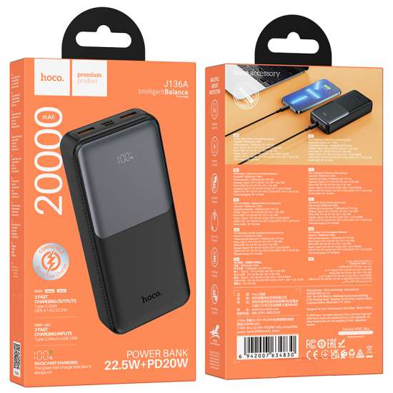 HOCO J136A (22.5W - 20000mAh) Power Bank EDH 23455