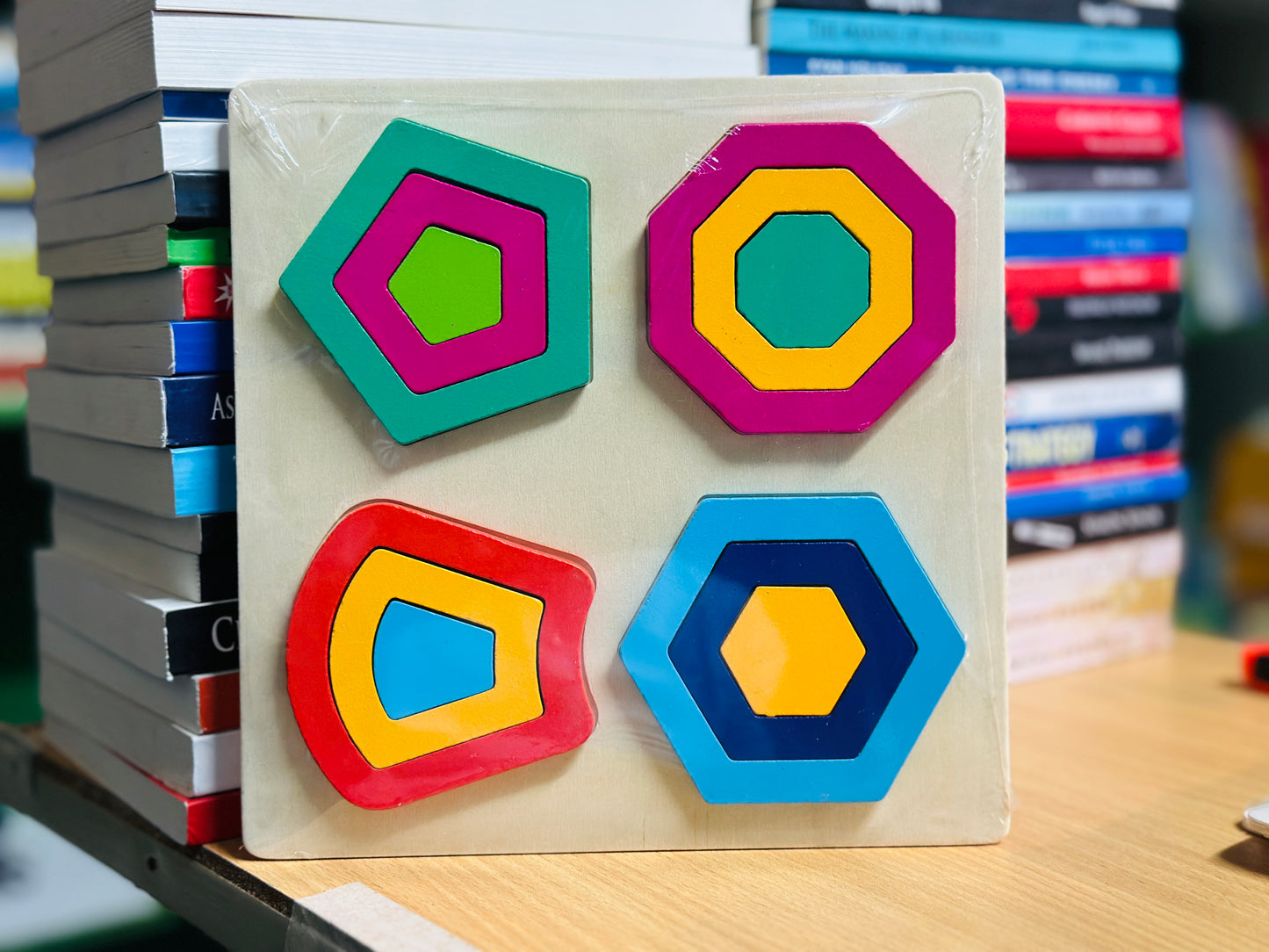 Geometric shape puzzle (4 in 1) Board- Big Size - 9 inch x 9 inch