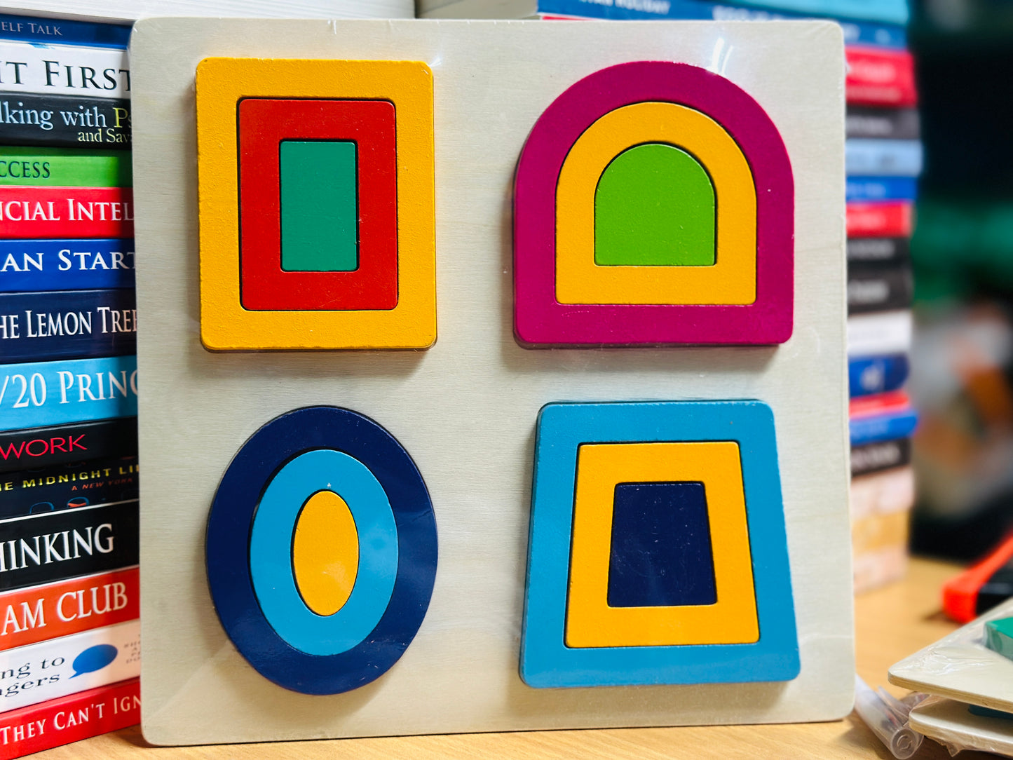 Geometric shape puzzle (4 in 1) Board- Big Size - 9 inch x 9 inch