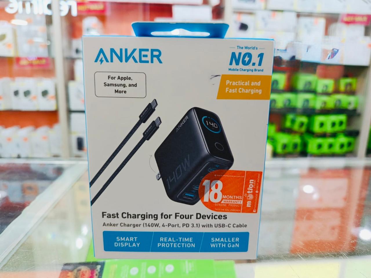 Anker Zolo Charger (140W, 4-Port, PD 3.1)