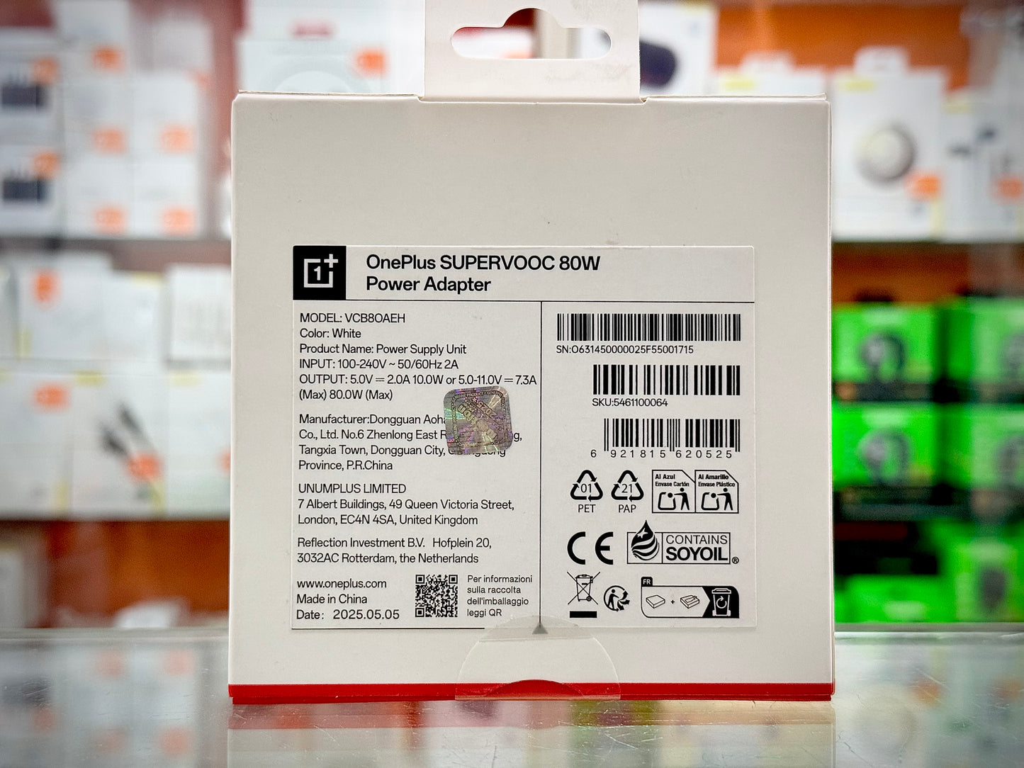 OnePlus SUPERVOOC 80W Power Adapter(Type -A EU) - White- EDH260170