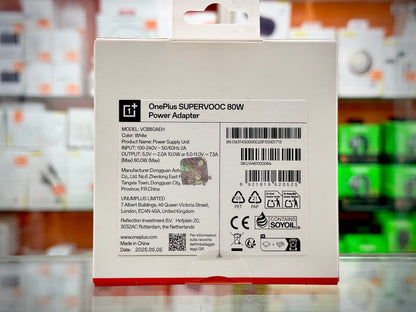 OnePlus SUPERVOOC 80W Power Adapter(Type -A EU) - White- EDH260170