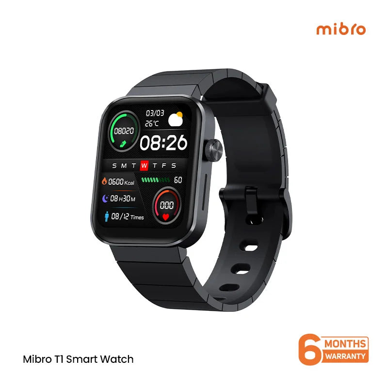 Mibro T1 BT Calling AMOLED Smart Watch 2ATM waterproof - Black EDU 260288