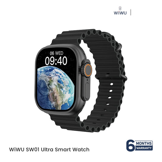 Wiwu SW01 Ultra Smart Watch With HD Display- Black EDU 260483