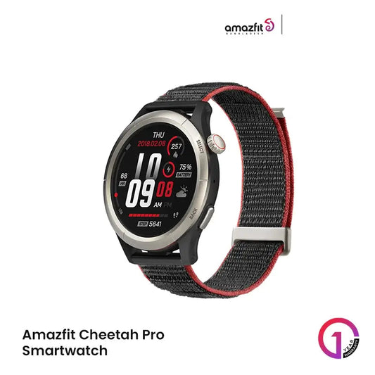 Amazfit Cheetah Pro 1.45" AMOLED Corning® Gorilla® Glass 3 Dual-Band GPS 5ATM Sports Design (Round)- Run Track Black