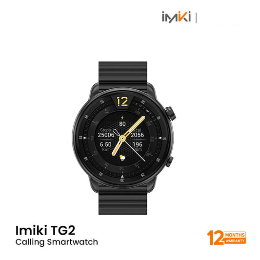 IMIKI TG2 1.43" AMOLED BT Calling Smart Watch with Magnetic Strap - Black EDU 260324