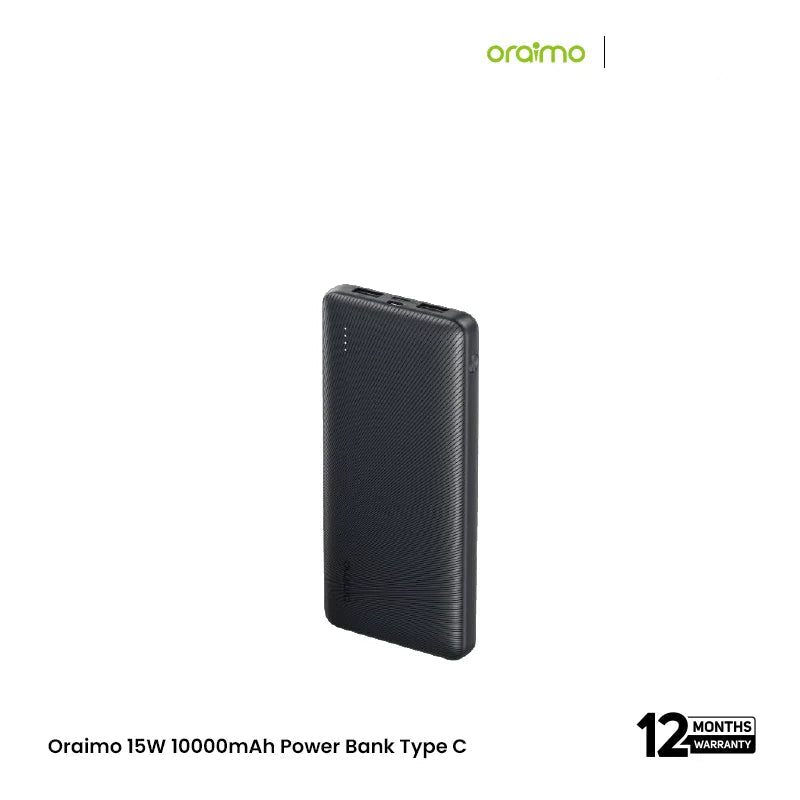 Oraimo 15W 10000mAh Power Bank Type C (OPB - 1100) - Black