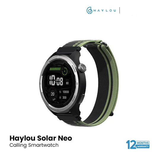 Haylou Solar Neo 1.53" Bluetooth Calling Smart Watch Silicone Strap - Black
