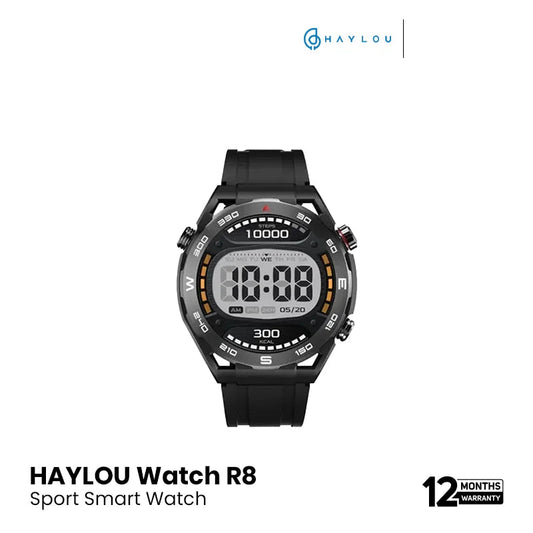 HAYLOU R8 1.43inch AMOLED Bluetooth Calling Smart Watch- Black EDU 260274