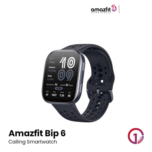 Amazfit Bip 6 1.97" AMOLED Display With 5 ATM & GPS Smart Watch - Black