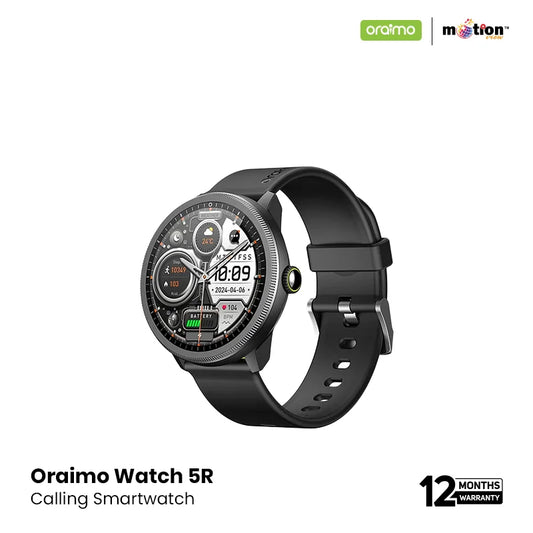 Oraimo Watch 5R 1.43inch AMOLED SmartWatch (OSW-820)- Black EDU 259464
