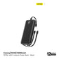 Foneng (PX106) 10000mah 22.5w Fast Charging Portable Power Bank with Built-In 3 Cables- Black