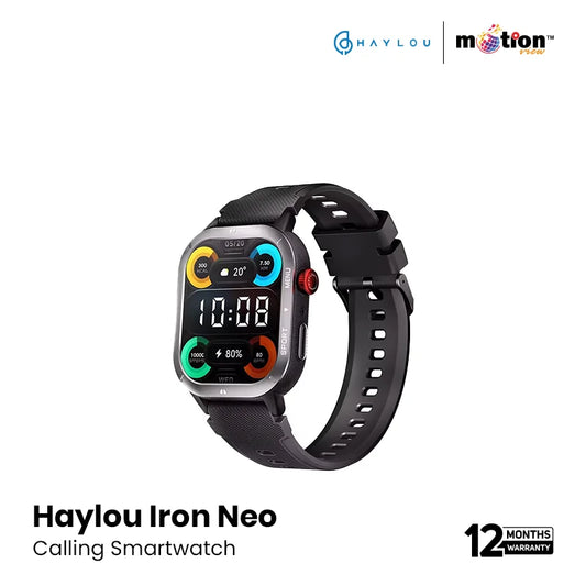 Haylou IRON Neo 1.95-inch TFT With 3ATM Waterproof Smart Watch- Black EDU 260241