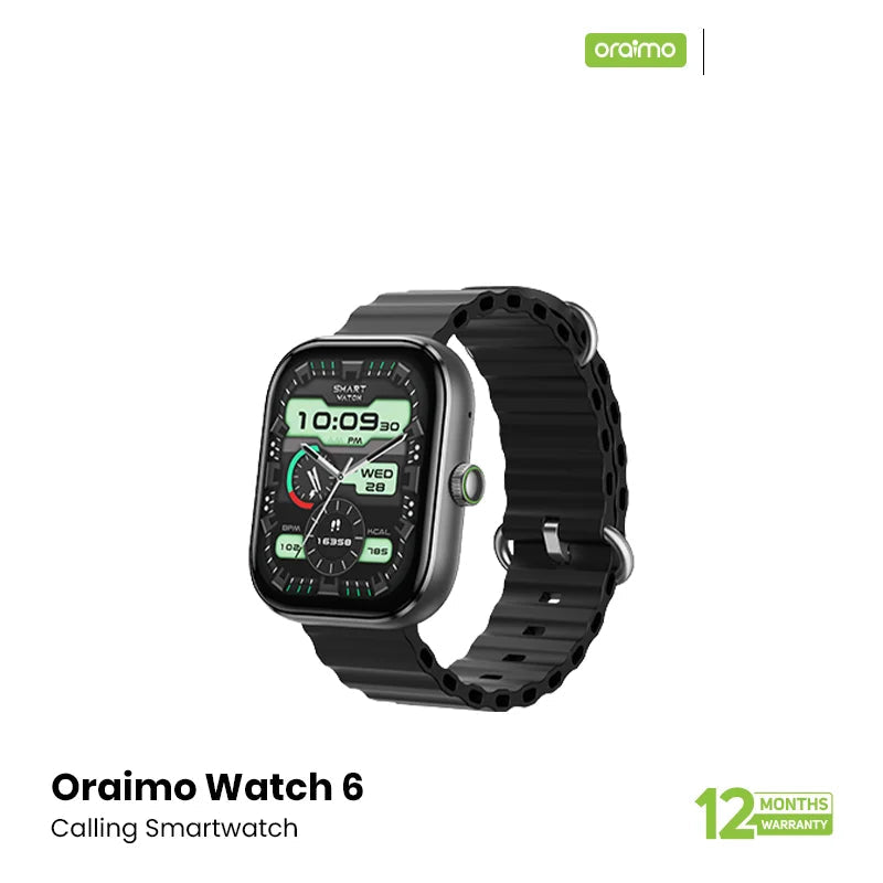 Oraimo Watch 6 2.04 inch Smart Watch (OSW-807)- CHROME EDU 260157