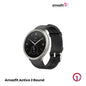 Amazfit Active 2(Round) 1.32inch Smartwatch (Premium) Dual Strap(Leather + Silicone)- Black