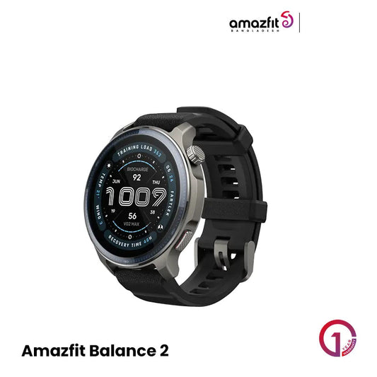 Amazfit Balance 2 AMOLED 1.5" Smart Watch with 10 ATM & GPS (6 Satellite) - Black EDU 260258