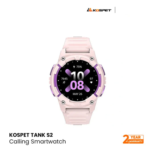 KOSPET TANK S2 1.32" AMOLED Smart Watch With GPS & 5ATM Waterproof- White
