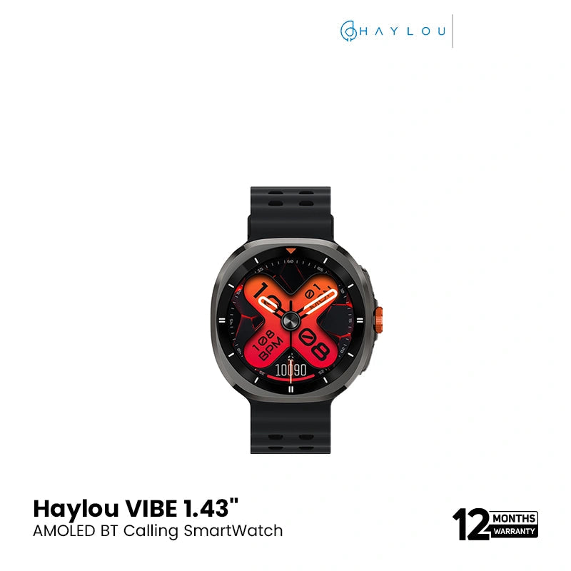 Haylou VIBE 1.43" AMOLED BT Calling SmartWatch- Black EDU 260247