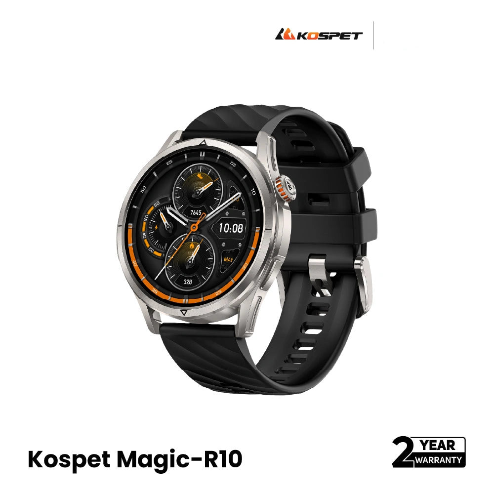 Kospet MAGIC R10 1.43" AMOLED With 5 ATM Water-resistance Smart Watch- Black