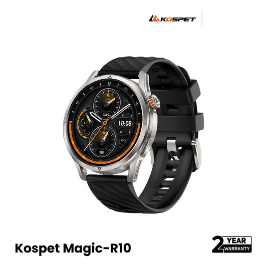Kospet MAGIC R10 1.43" AMOLED With 5 ATM Water-resistance Smart Watch- Black