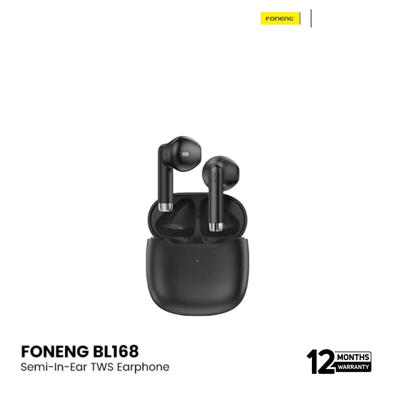 FONENG BL168 Semi-In-Ear TWS Earphone- Black EDH260133