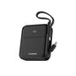 FONENG PX111 10000mAh Mini 22.5W Power Bank with 2 Built-in Cables- Black