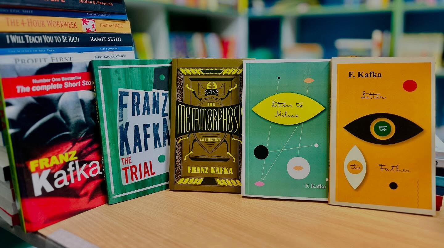 F. Kafka Collection ( Yellow print ) set 5 book- Metamorphosis+Letters to Milena+Letter to the Father/Brief an den+The Trial+The Complete Short Stories.