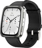 Amazfit Active 2(Square) 1.75inch Smartwatch (Premium) Dual Strap(Leather + Silicone)- Black