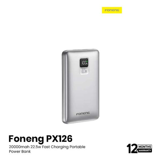Foneng (PX126) 20000mah 22.5w Fast Charging Portable Power Bank - Gray