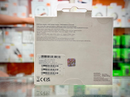 Samsung 45W PD Super Fast Power Adapter with C to C cable(5A/1.8m) (Model EP-T4511)- EDH260175