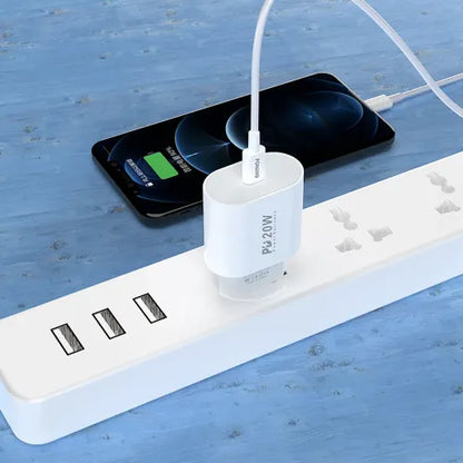 FONENG EU39 PD 20W Quick Charger With Type-C to Type-C Cable-EDH260143