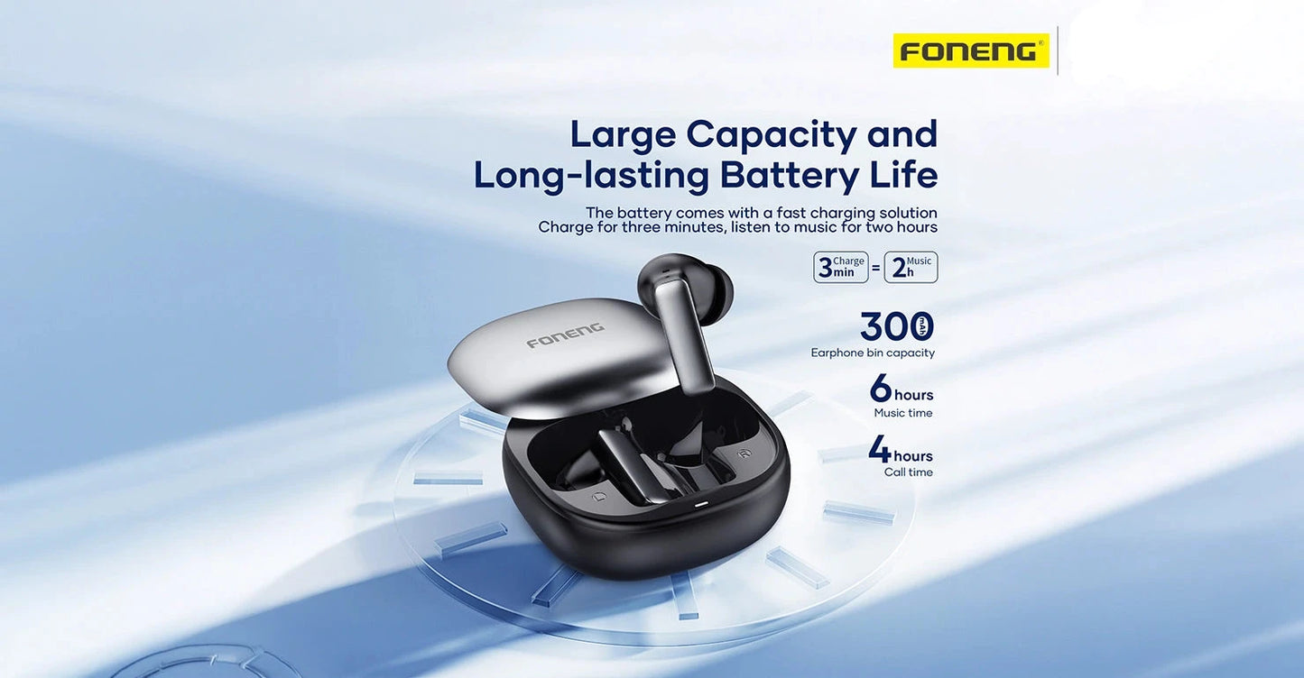 FONENG BL166 Sliding-Lid (ANC+ENC) Noise Canceling TWS Earphone  EDH260227
