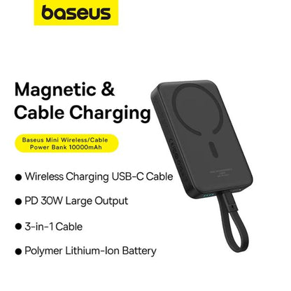 Baseus Magnetic Mini Wireless Cable 10000mAh 30W Power Bank EDH 23455