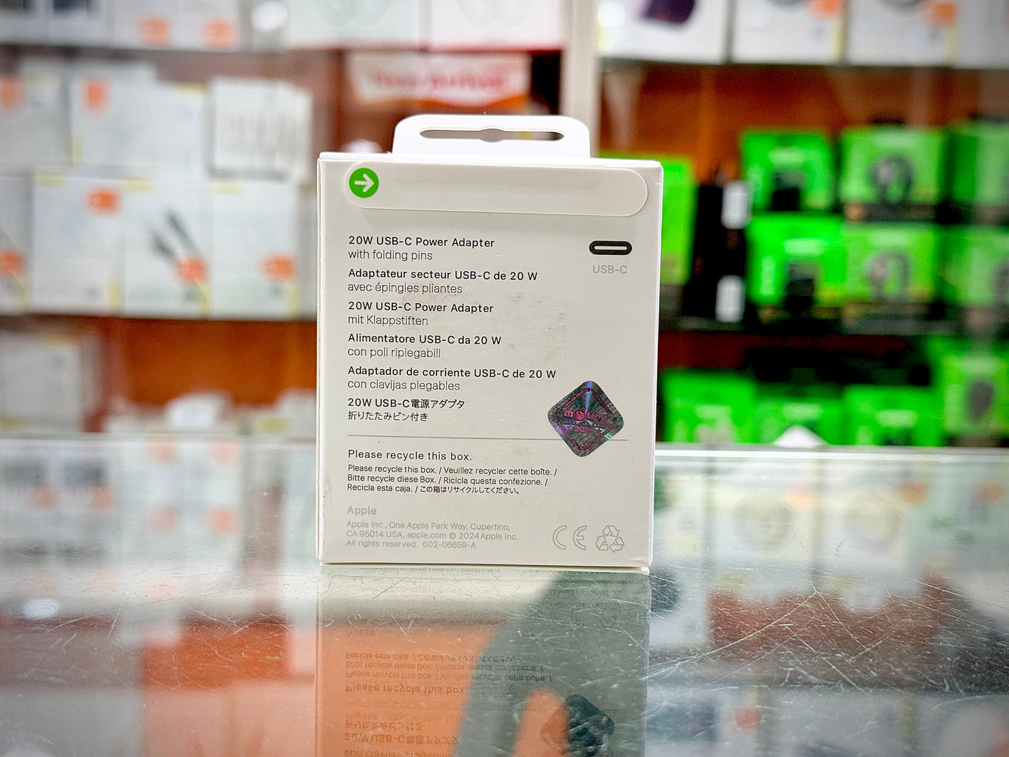 Apple 20W USB-C Power Adapter Folding pins (New Pack) - White (Model -A2344) EDH 260138