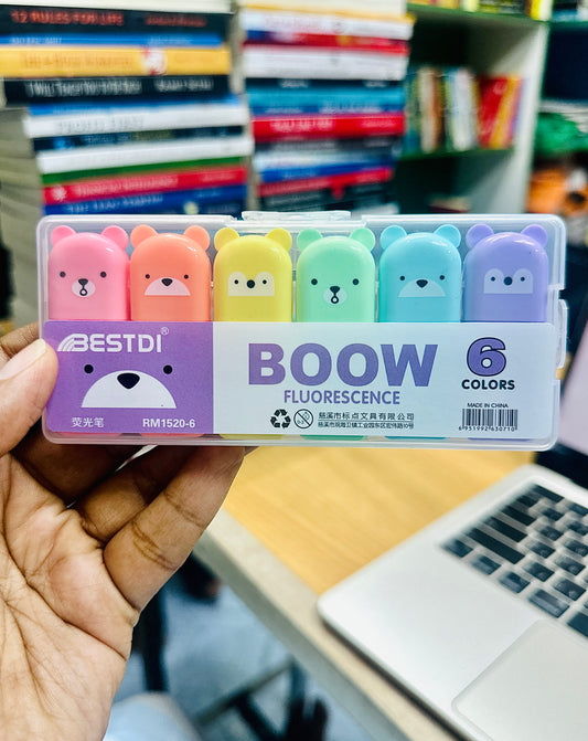Cute Bear Highlighter Set – 6 Colors ( Boow)