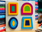 Geometric shape puzzle (4 in 1) Board- Big Size - 9 inch x 9 inch