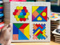 Tangram shape puzzle (4 in 1)  Board- Big Size - 9 inch x 9 inch