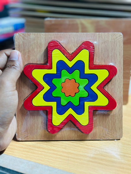 Geometric shape puzzle (1 in 1) 5 inch x 5