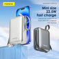 FONENG PX116 20000mAh Mini 22.5W Power Bank with 2 Built-in Cables- Dark Gray