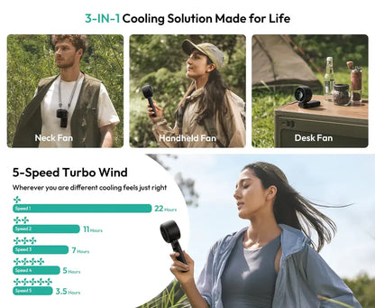 Aecooly Halo 02 3 IN 1 Portable Handheld Fan