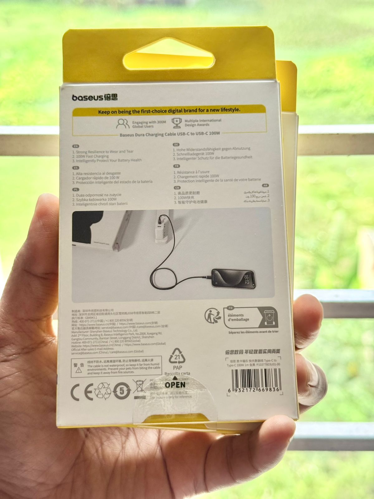 Baseus cable - Baseus Dura (100W USB-C to USB-C)