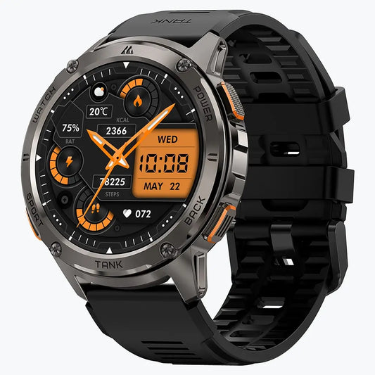 KOSPET TANK T3 1.43″ HD AMOLED With 130+ Sports Modes Military-Grade Smart Watch - Black