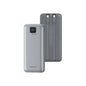 FONENG (PX135) 10000mah 22.5w Fast Charging Power Bank with Built-In 2 Cables- Dark Gray