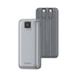 FONENG (PX136) 20000mah 22.5w Fast Charging Power Bank with Built-In 2 Cables- Dark Gray