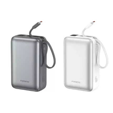 FONENG (PX128) 30000mah Fast Charging Power Bank (65W & 3 Outputs)- Dark Gray